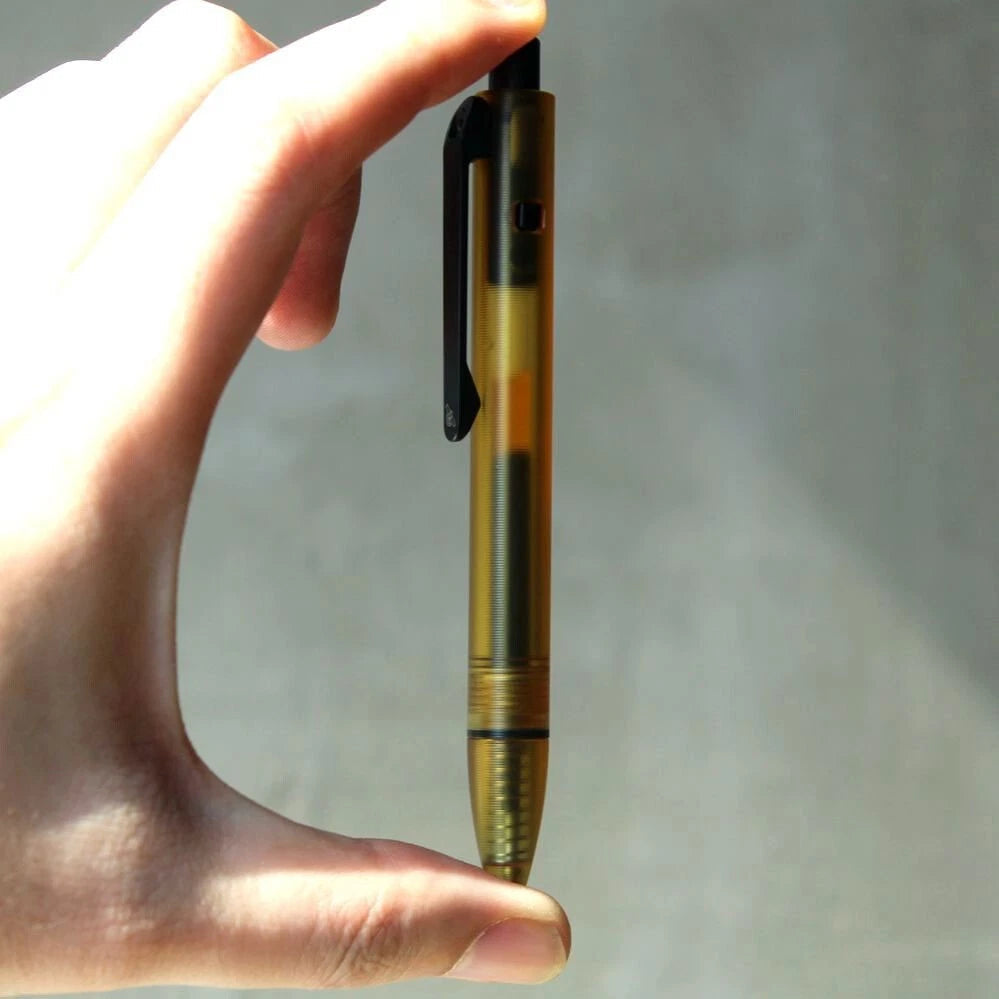 EDC PEI Titanium Alloy Pocket Ballpoint Pen Signature Writing Student Office Pen 07FC0E-D4 - KOEEK