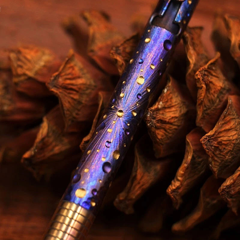 Titanium Practical Ballpoint Pen Signature Pen EDC Pocket Office Metal Pen 07FC0E-D4 - KOEEK