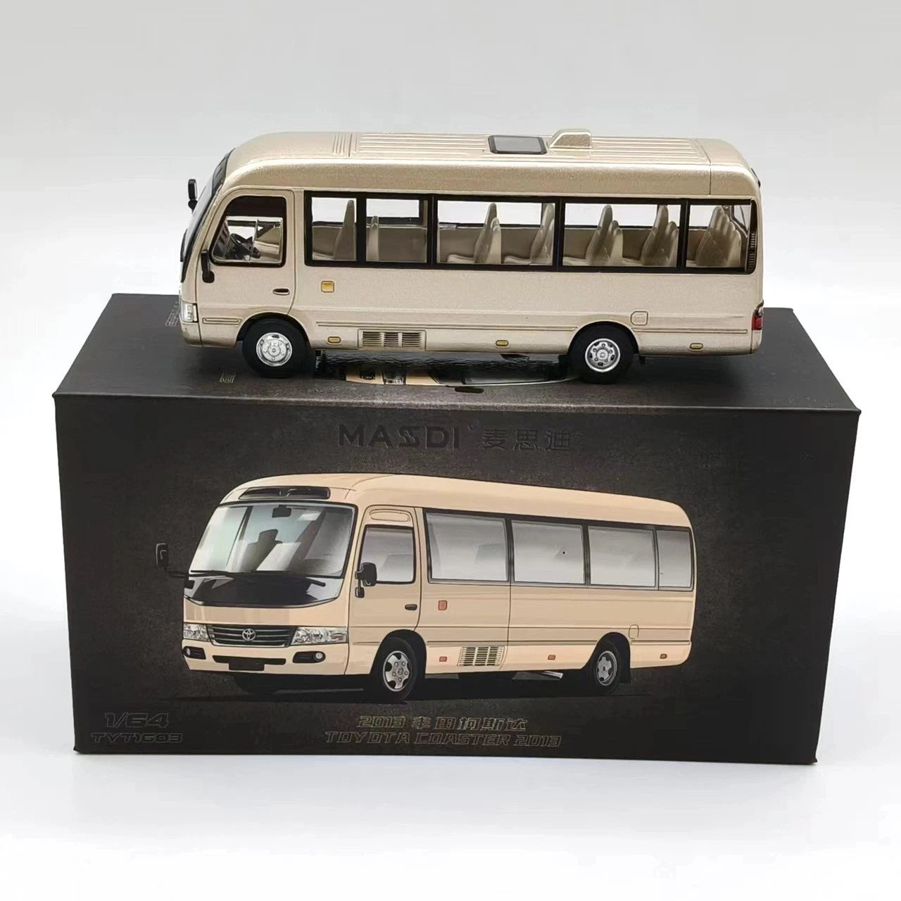 1:64 Toyota Coaster 2013 Diecast Model can slide Simulation Vehicle Display toy 07FC0E-D4 - KOEEK