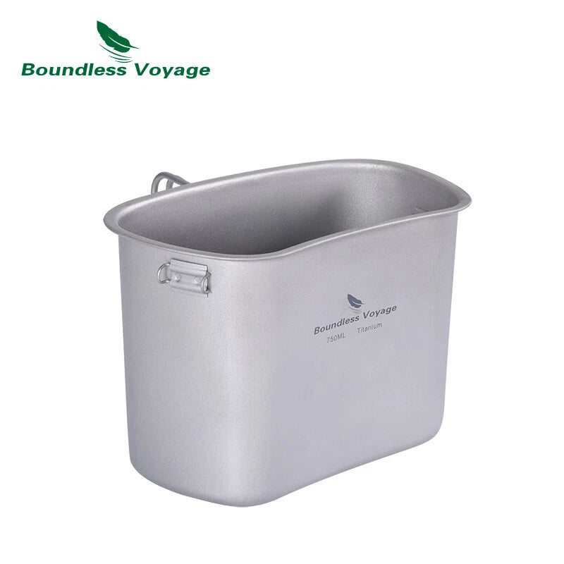 Titanium Military Canteen Cups Outdoor Camping Cooking Kit Water Bottle Mess Tin 07FC0E-D4 - KOEEK