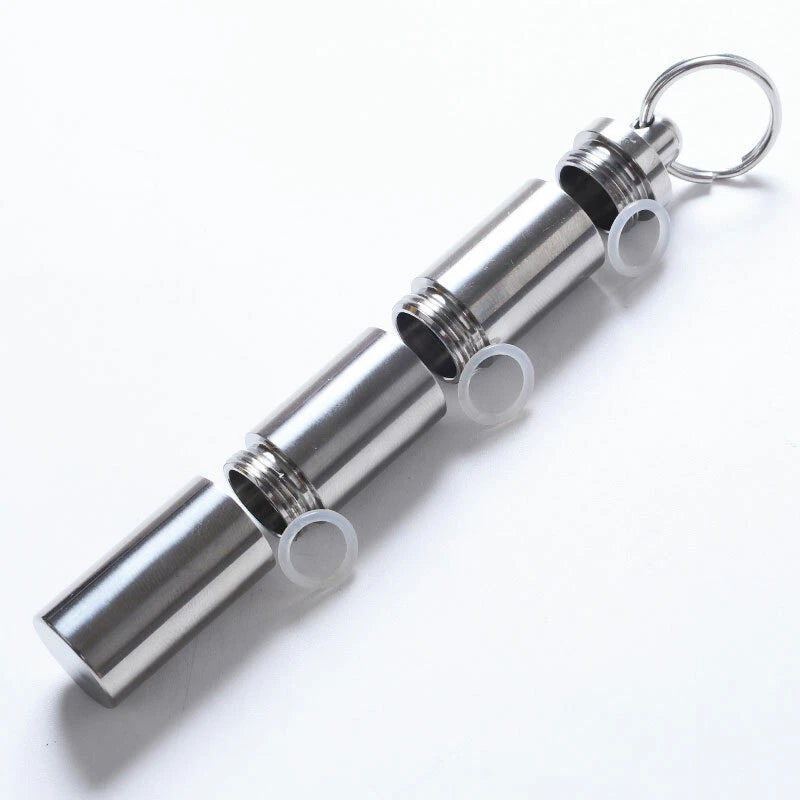 Titanium CNC Waterproof Container Storage Pill Case Medicine Bottle EDC Tool 07FC0E-D4 - KOEEK