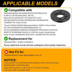 new 7PCS Angle Grinder Nut Flange Wrench,5/8-11 Metal Black 07FC0E-D4 - KOEEK