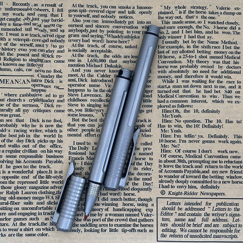 Titanium Mini Ballpoint Pen Signature Writing Pocket Pen Office Outdoor EDC 07FC0E-D4 - KOEEK