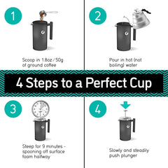 French press coffee maker,stainless steel coffee pot with portable thermos flask