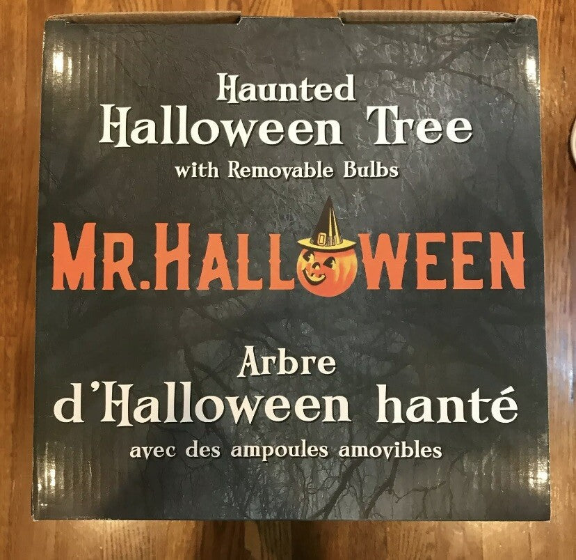 Mr Halloween Ceramic Tree Haunted Black 14"  Pumpkin LED Lighted Mr Christmas 07FC0E-D4 - KOEEK