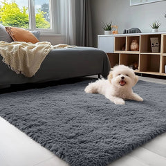 Area Rugs for Living Room Bedroom,Machine Washable 4x5.9 Feet Soft Fluffy Shaggy 07FC0E-D4 - KOEEK