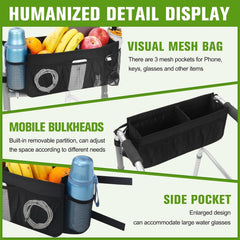 new Upgrade Walker Basket with Cup Holder, Foldable Storage Bag for Black 07FC0E-D4 - KOEEK