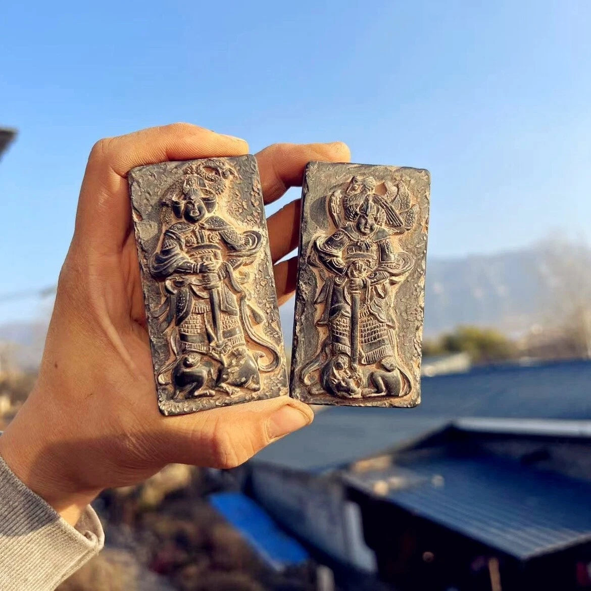 Warrior Figurine Fridge Magnet Chinese Cultural Relics Museum Souvenirs（a pair） 07FC0E-D4 - KOEEK