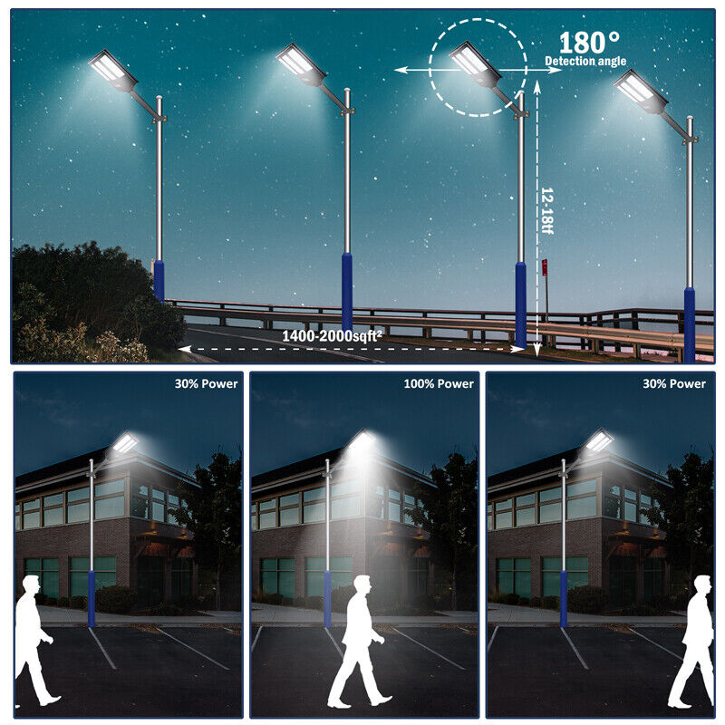 ny 10000000000LM Kommerciel Solar Street Light Dusk to Dawn Road udendørs væglampe