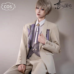 Love and Deepspace Xavier Cosplay Costume Suit Full Set Blazer Pants Shirt Tie 07FC0E-D4 - KOEEK