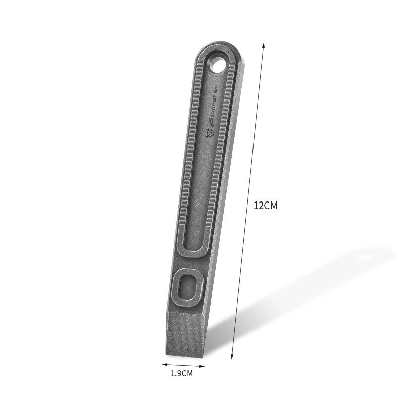 Hot Portable TC4 titanium alloy pry bar outdoor camping multifunctional EDC tool 07FC0E-D4 - KOEEK