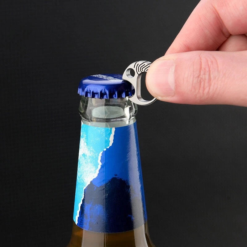 Mini Titanium Key Chain Carabiner Opener Outdoor EDC Travel Size Hanging Buckle 07FC0E-D4 - KOEEK