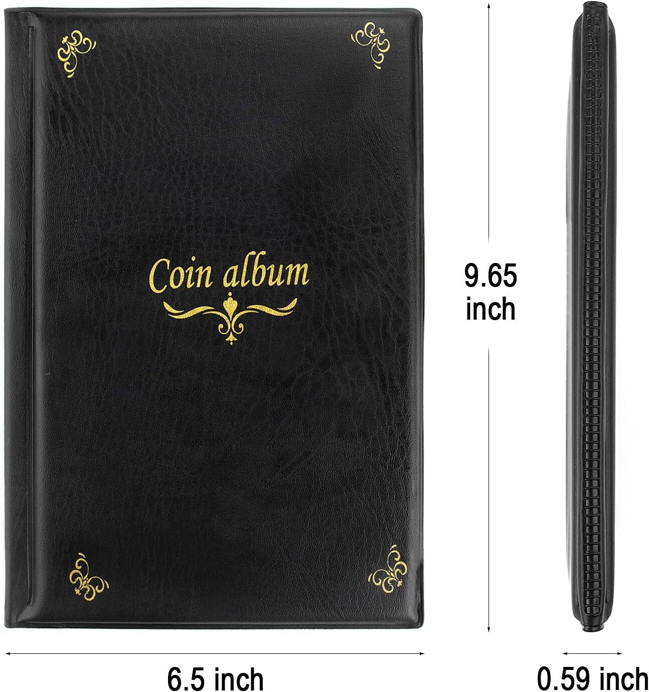 new 150 Pockets Coin Album, Penny Collecting Book, 1pack, 150 Pockets, Black 07FC0E-D4 - KOEEK