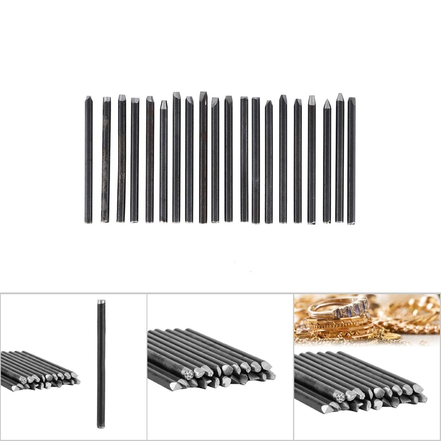 new Professional 20pcs Anvil Chisel Kit Jewelry Making Engraving Jeweler Tools HGF koeek - KOEEK