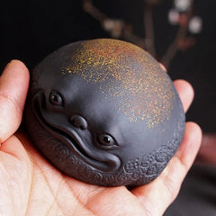 Purple Sand Golden Toad Tea Pet Luck Accessories Tea Table Tea Set Decoration 07FC0E-D4 - KOEEK