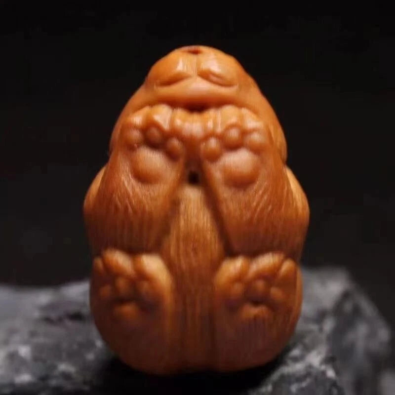 Olive Nut Carved Rabbit Beads Bracelet Hand Chain 07FC0E-D4 - KOEEK