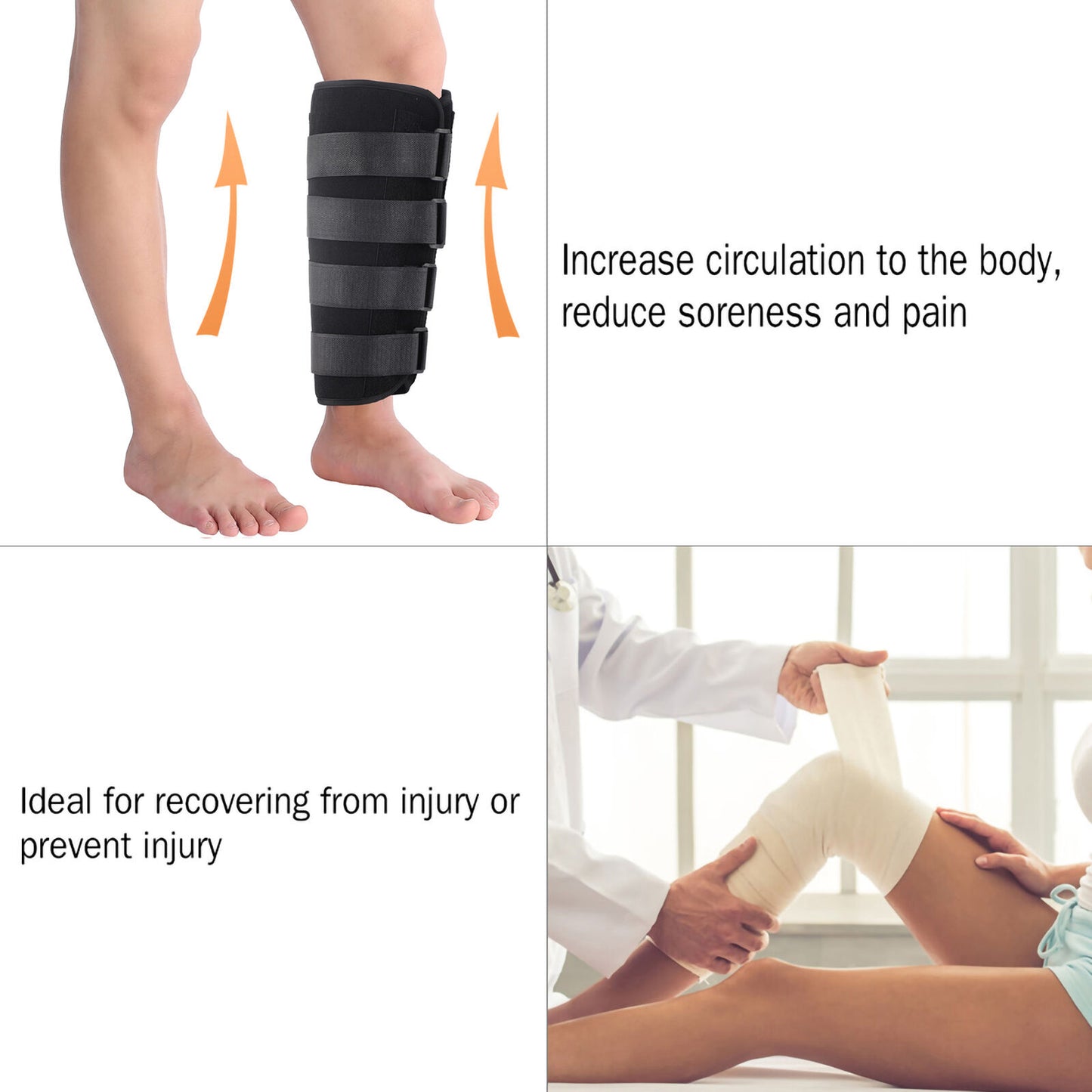 new Calf Support Lower Leg Compression Wrap Increases Circulation Reduces Muscle HGF koeek - KOEEK