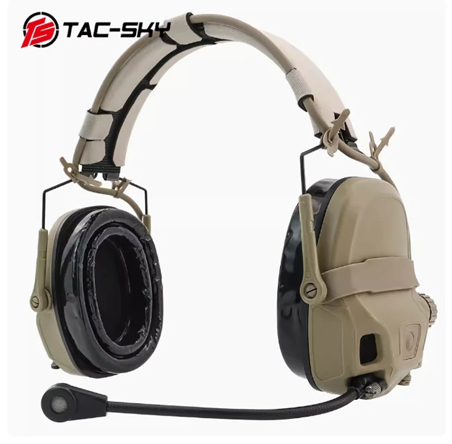 TAC-SKY Headset AMP Noise Cancelling Pickup digital signal ops core Military 07FC0E-D4 - KOEEK