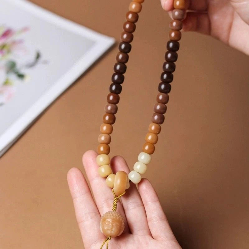 Bodhi Root Handheld Barrel Bead Buddha Weathered Bodhi Bracelet Bead Hand 07FC0E-D4 - KOEEK