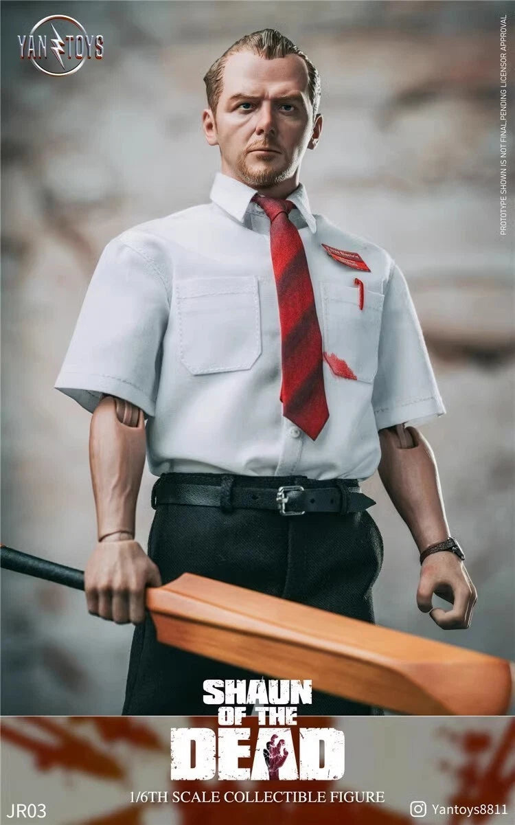 YANTOYS 1/6 JR03 Shaun of The Dead Simon Pegg 12" Action Figure Model In Stock 07FC0E-D4 - KOEEK