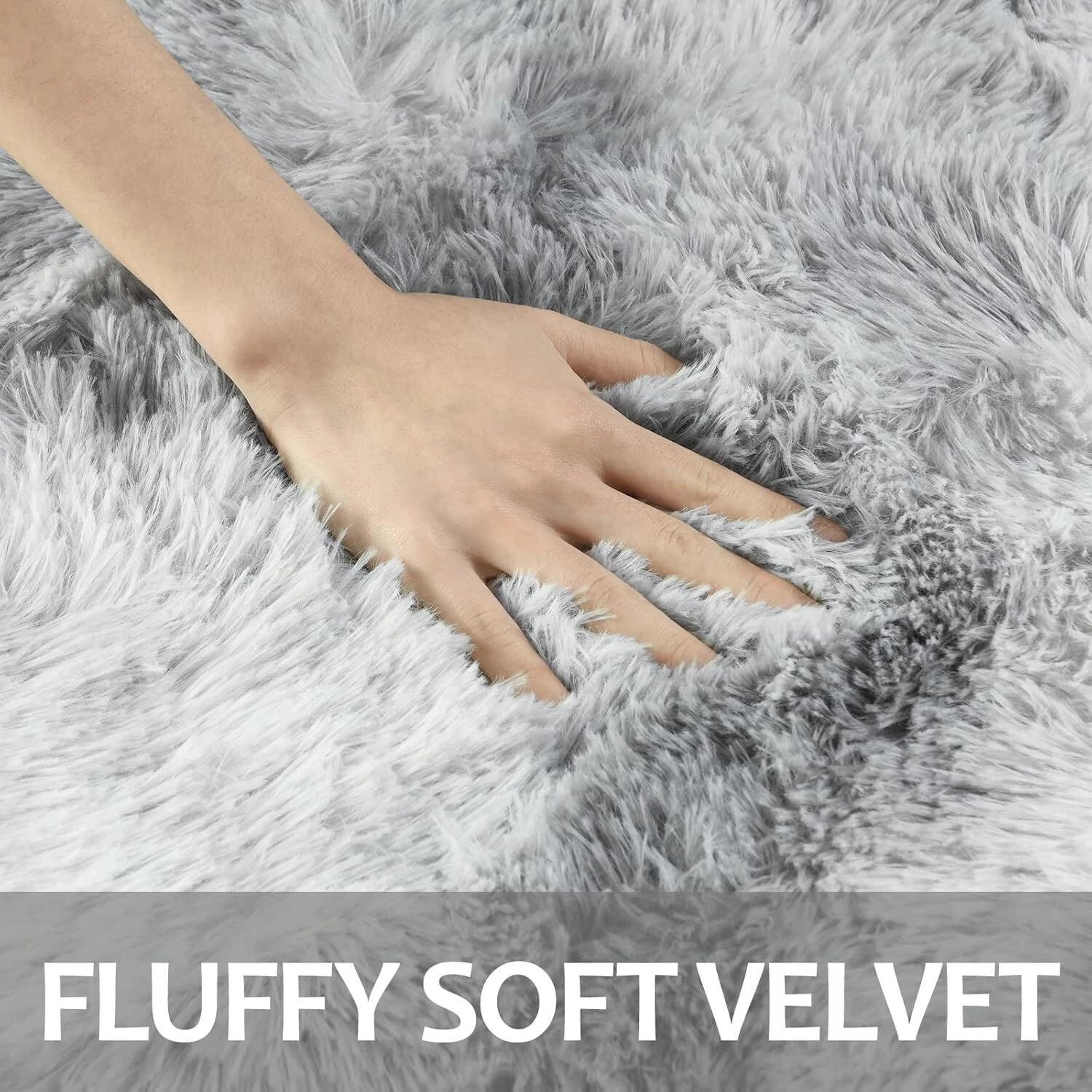 6x9 Large Area Rugs for Living Room, Super Soft Fluffy Modern Bedroom Rug 07FC0E-D4 - KOEEK