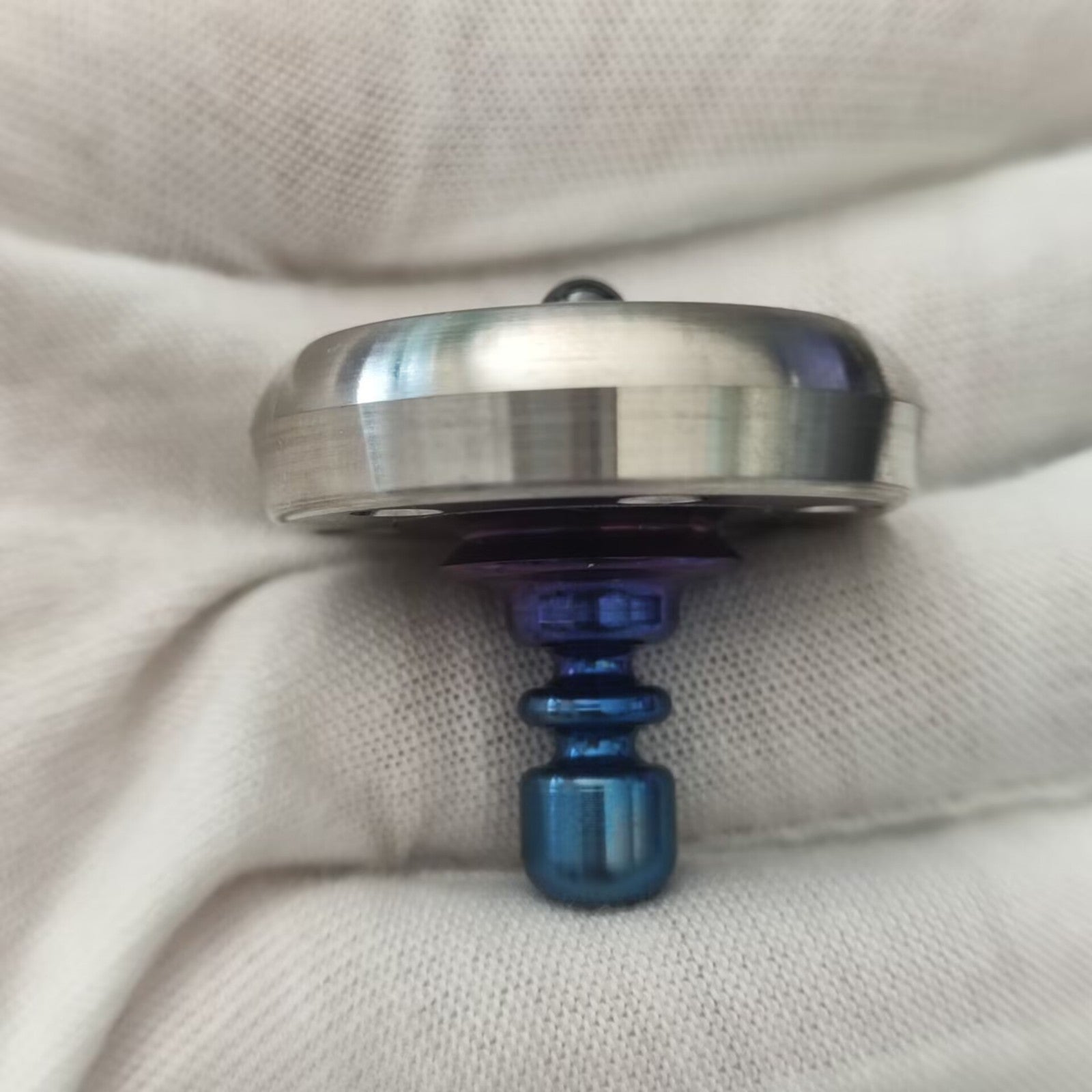 Titanium+Stainless Steel Spinning Top Finger Spinner Ceramic Bead Fidget EDC Toy 07FC0E-D4 - KOEEK