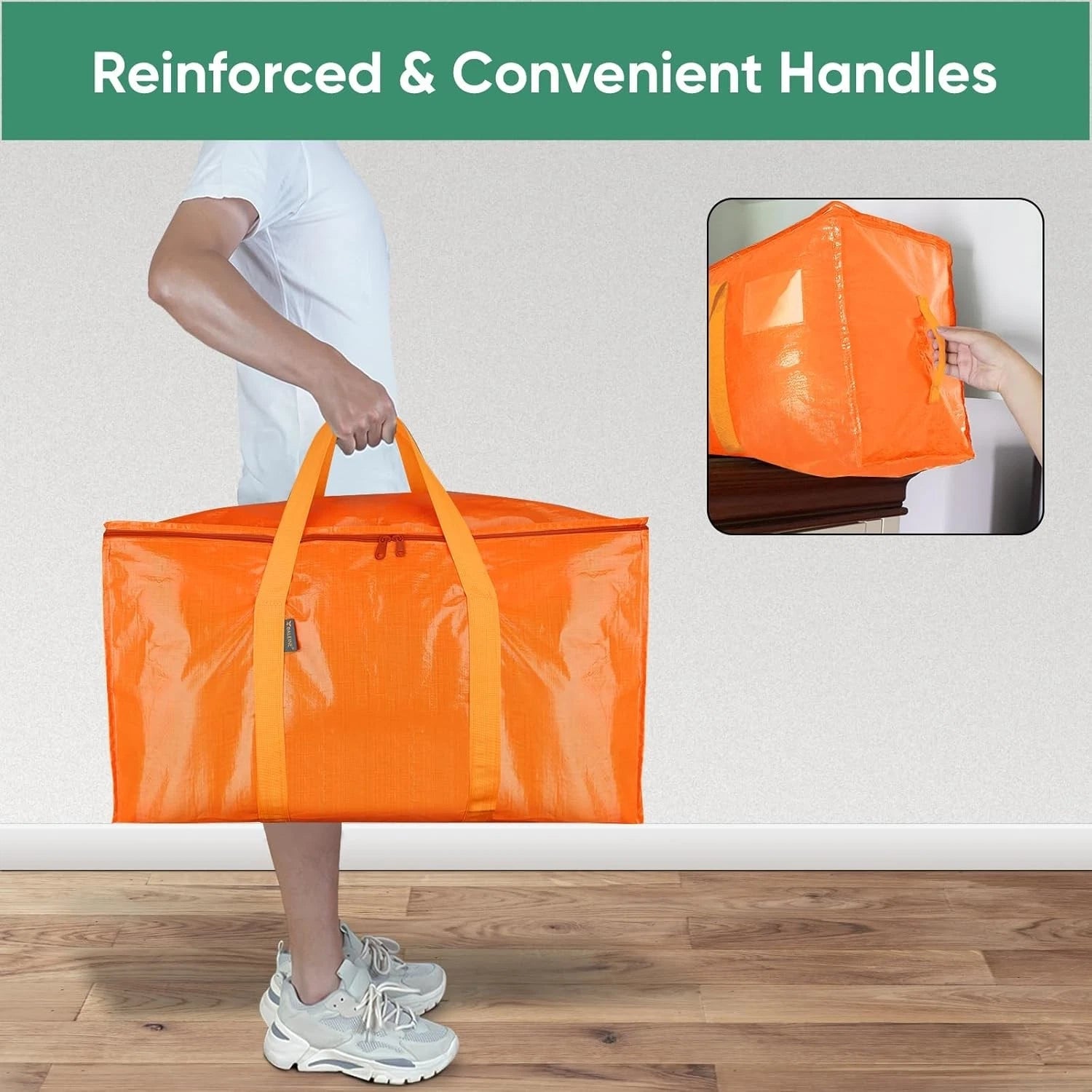 4-piece set of extra-large moving bags with reinforced handles 07FC0E-D4 - KOEEK