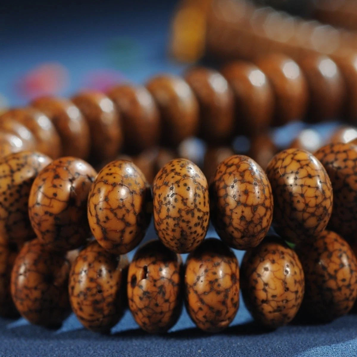 108 Beads Necklace Star Moon Prayer Beads Tibetan Bodhi Bead Bracelet Buddhist 07FC0E-D4 - KOEEK