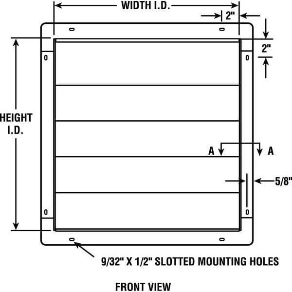 new Dayton 3Hhp5 14 In Backdraft Damper Wall Shutter, 14-1/2 In X 14-1/2 In koeek - KOEEK