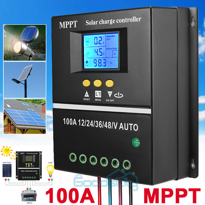 ny 4000W 100A MPPT Solar Charge Controller 12V 24V 36V 48V DC Batteri PV regulator