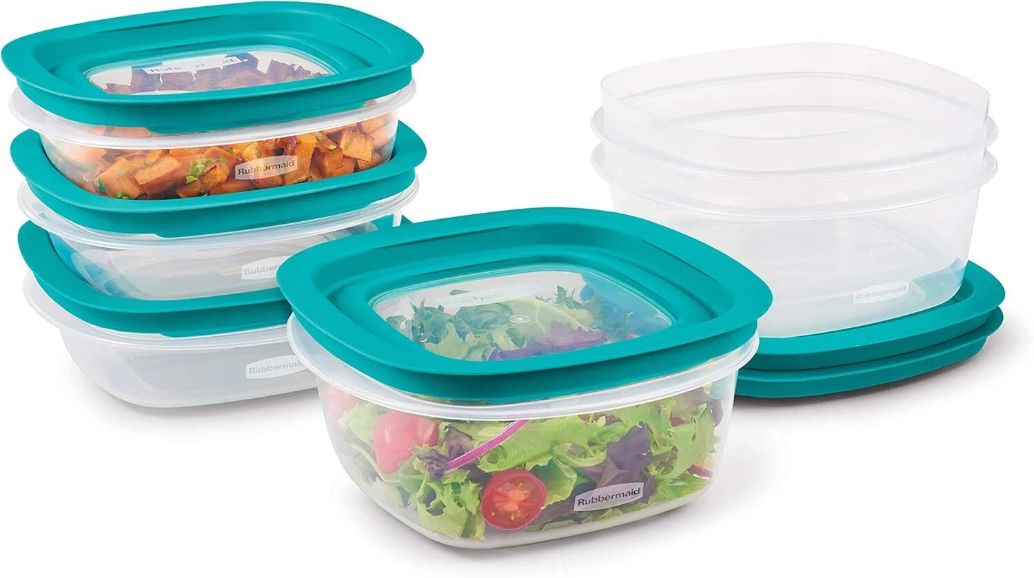 Food Storage Set with Push-On Leak-Proof Lids, Meal Prep Containers, 12-Pack 07FC0E-D4 - KOEEK
