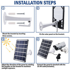 ny 7W solcellepanel kameralader for SimpliSafe Outdoor Cam Arlo Essential Spotligh