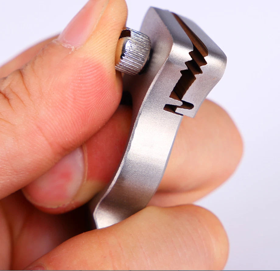 Safety Leisure Finger Ring Slingshots Stainless Steel Shooting Catapults 07FC0E-D4 - KOEEK