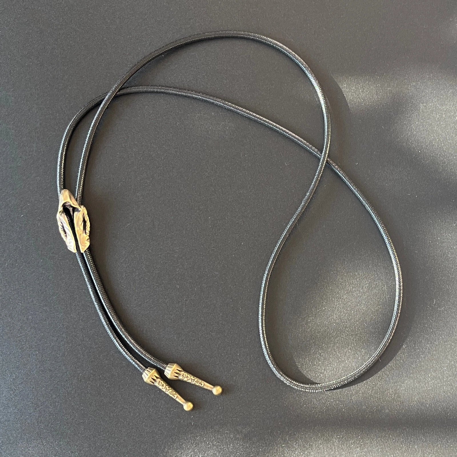 Brass Cape Shape Bola Bolo Tie Vintage Cowboy Waxed Rope Wedding Necklace Gifts 07FC0E-D4 - KOEEK