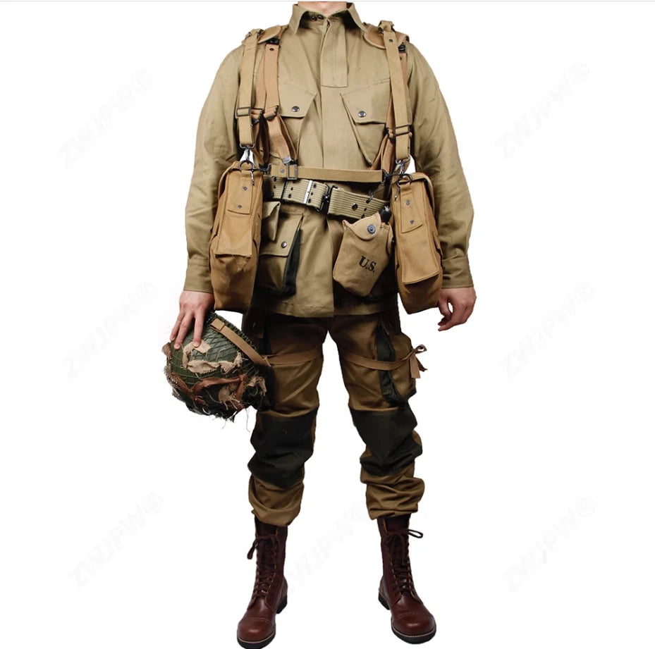 USMC WWII Army M42 Paratrooper Uniform Jacket Pants Set Normandy Landing D-day 07FC0E-D4 - KOEEK