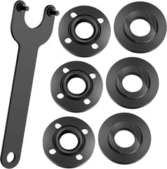 new 7PCS Angle Grinder Nut Flange Wrench,5/8-11 Metal Black 07FC0E-D4 - KOEEK