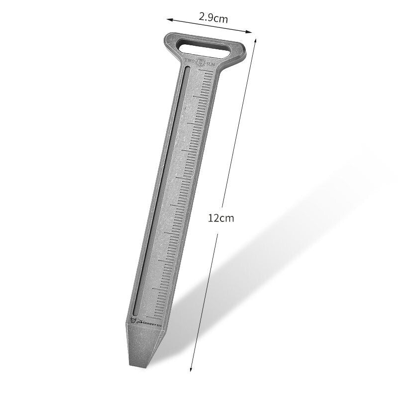 Titanium Alloy Pry Bar Outdoor Crowbar Ruler Backpack Ornament EDC Multi Tools 07FC0E-D4 - KOEEK