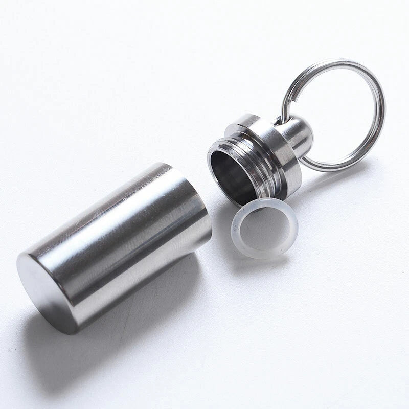 Titanium CNC Waterproof Container Storage Pill Case Medicine Bottle EDC Tool 07FC0E-D4 - KOEEK