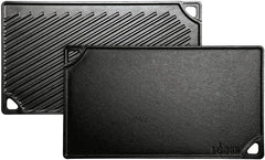 Cast Iron Rectangular Reversible Grill/Griddle, 9.5-Inch x 16.75-Inch, Black 07FC0E-D4 - KOEEK