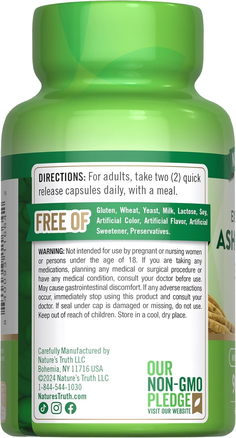 new Nature's Truth Ashwagandha Capsules | 3000mg | 90 Count | Extra Strength |...