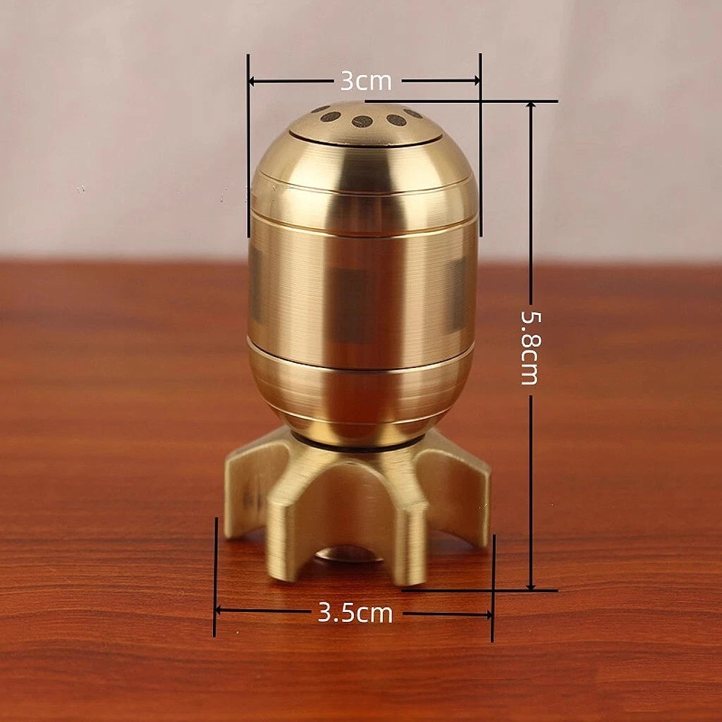 Brass Finger Spinner Hand Fidget Toy Pocket Desk Roler Spinning Top Haptic Toys 07FC0E-D4 - KOEEK