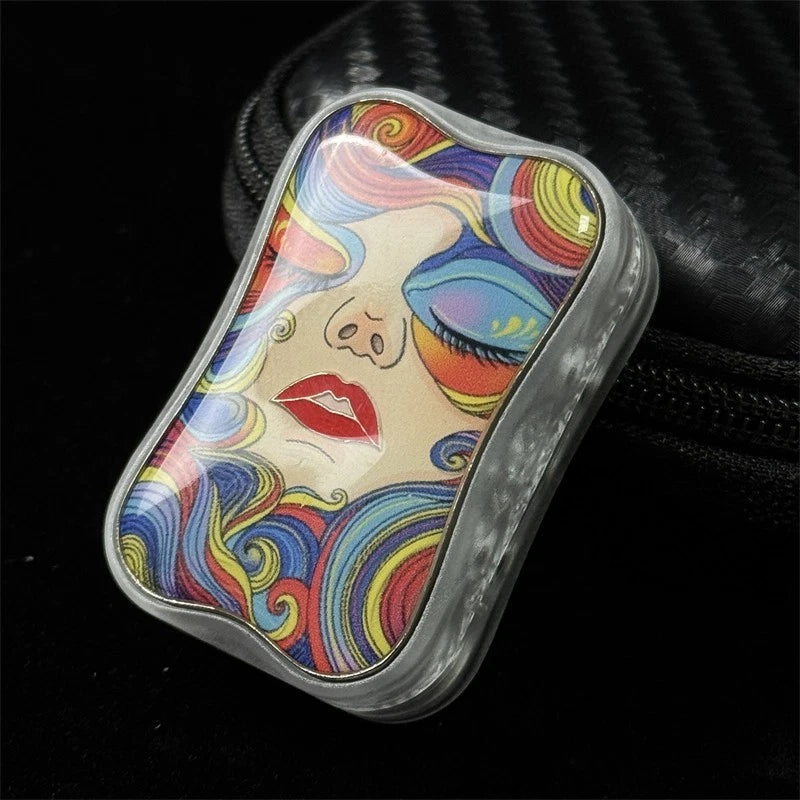 Rainbow Girl EDC Fidget Toy Zinc Alloy PC Mechanical Push EDC Fidget Slider Gift 07FC0E-D4 - KOEEK