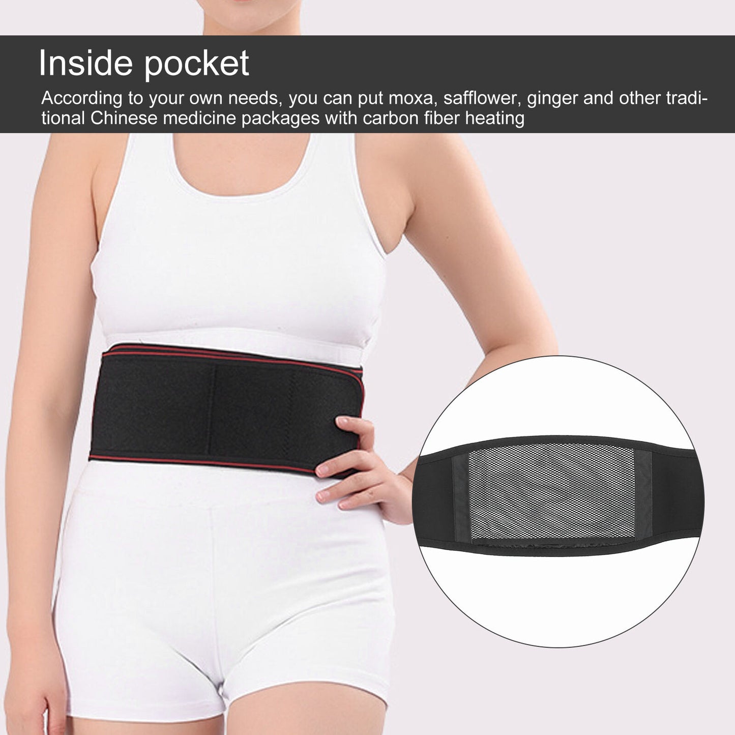 new Heating Back Belt Waist Heated Pad Pain Relief Lumbar Support Brace HGF koeek - KOEEK