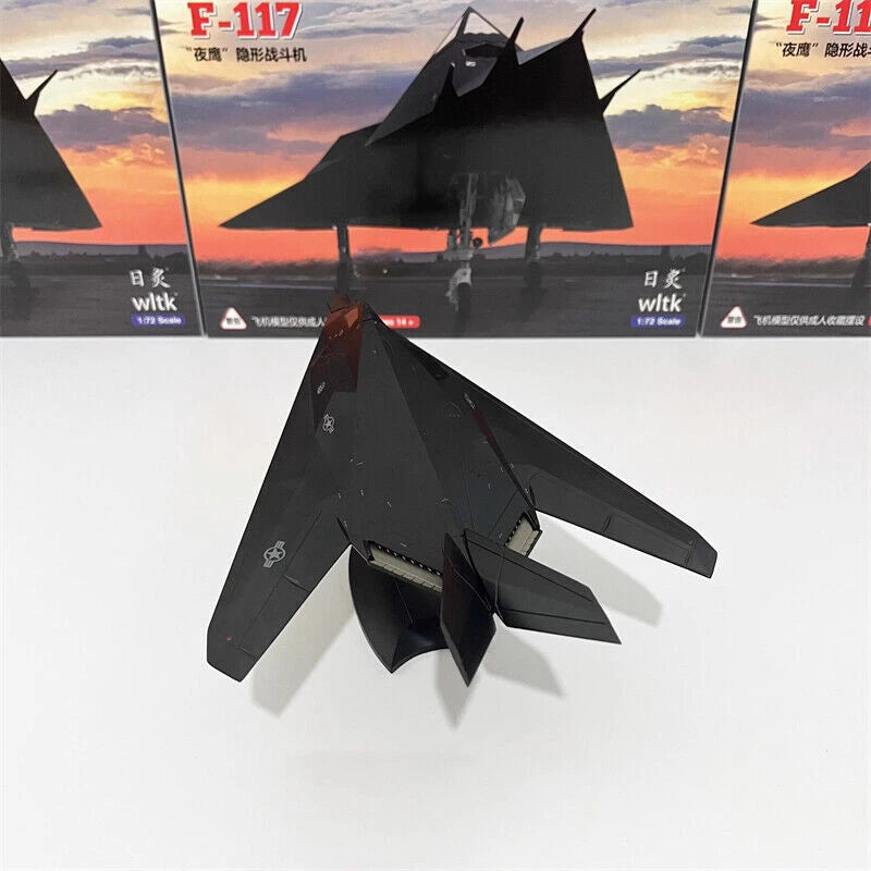 1/72 F117 Nighthawk Stealth Attack Aircraft Fighter Diecast Model Toy IN Box 07FC0E-D4 - KOEEK