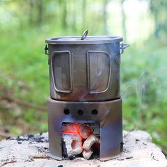 US Military Canteen Wire Handle Cup Stove Outdoor Camping Mess Kit 3 Piece Set 07FC0E-D4 - KOEEK