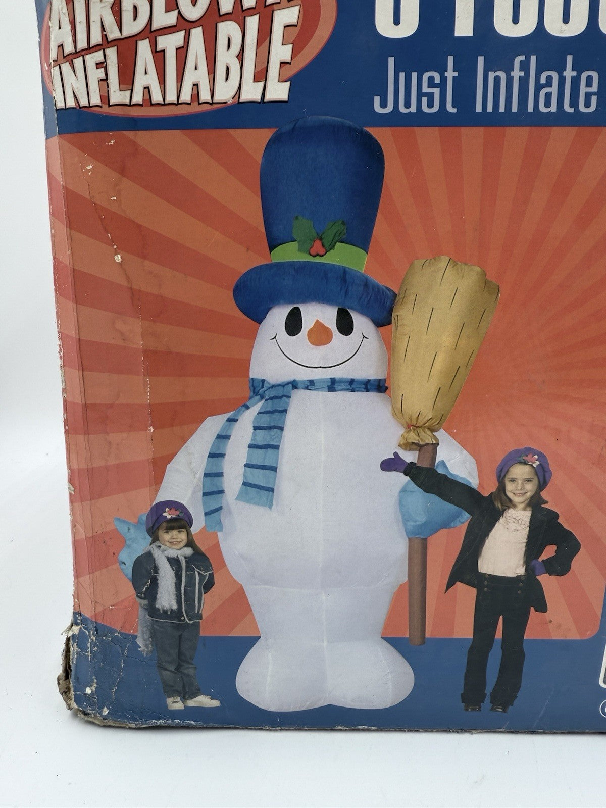 Gemmy Airblown 8 FT - INFLATABLE SNOWMAN LIGHT UP CHRISTMAS GEMMY - KOEEK