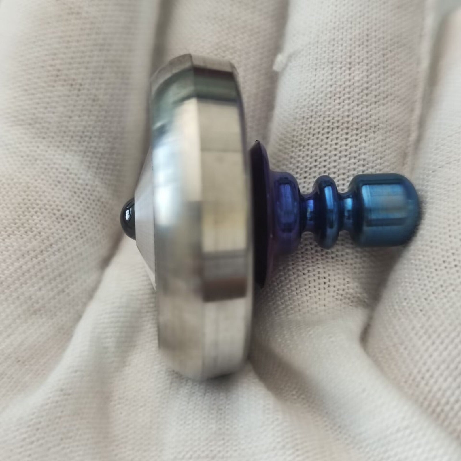 Titanium+Stainless Steel Spinning Top Finger Spinner Ceramic Bead Fidget EDC Toy 07FC0E-D4 - KOEEK