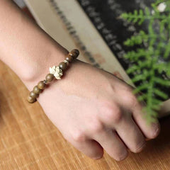 Sandalwood Bracelet Peach Wood Lotus Beads Bodhi Tibetan Buddhist  Mala Bracelet 07FC0E-D4 - KOEEK