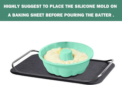 new 10 Inch Silicone Cake Pan for Bundt, 12 Cups Nonstick Fluted Tube for... 07FC0E-D4 - KOEEK
