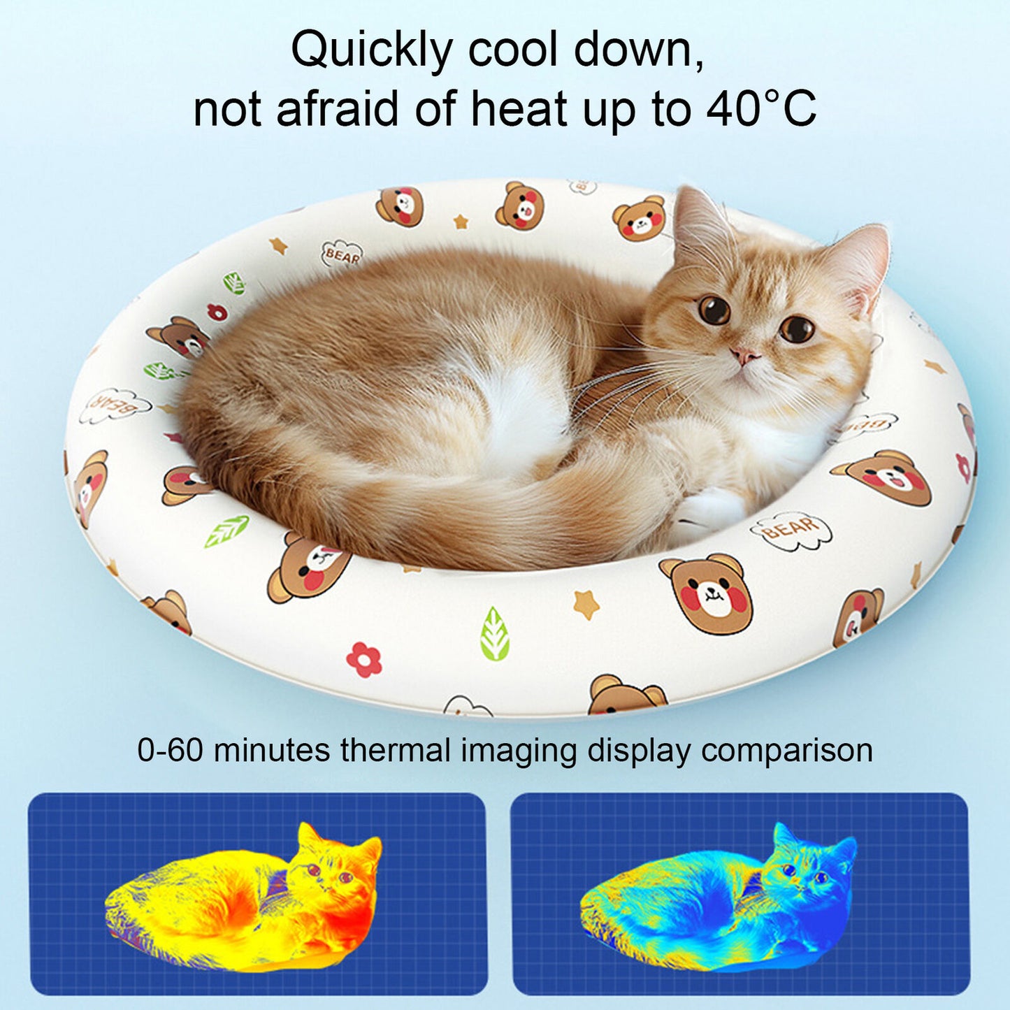 new Summer Pet Cats Dog Cooling Mat Washable Waterproof Pad Cat Bed Cushion Ice Pad koeek - KOEEK